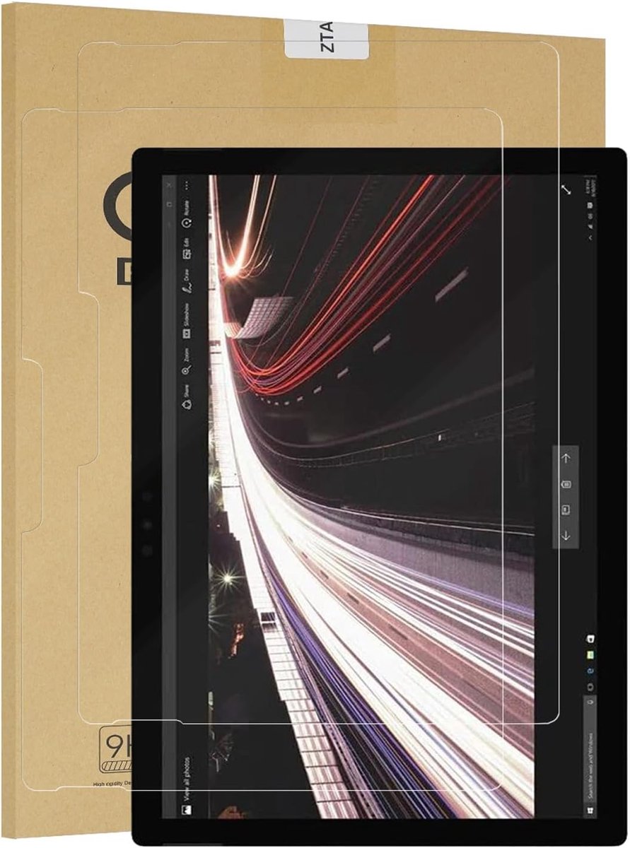 Tempered Glass Screen Protector 12,3 Inch - HD Schokbestendig - Luchtbellenvrij - Voor Microsoft Surface Pro X - ShopVlot