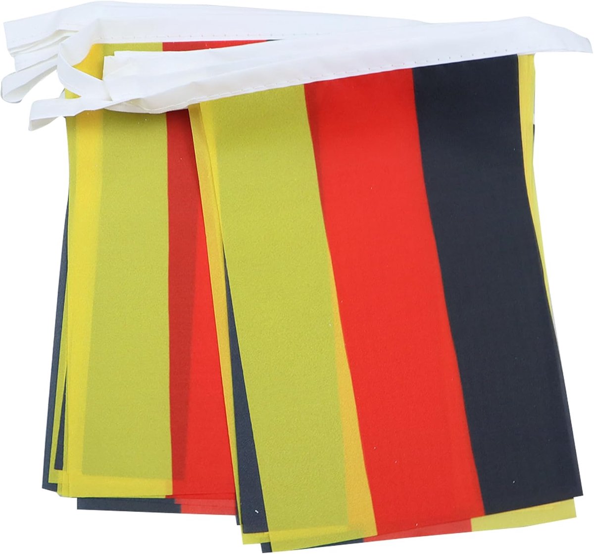 Vlaggen Licht Polyester 21x15 cm | Binnen en buiten vlaggenlijn Deutschland vlaggen op verstevigde band gestikt