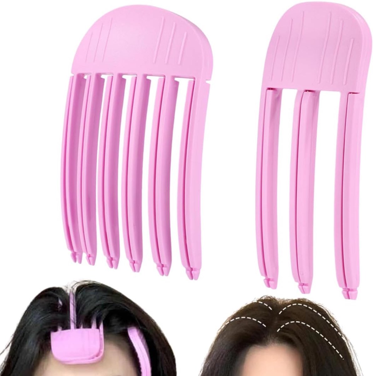 Volumeclip voor wortels, volume van de haarwortels, kam voor volume van krullend haar