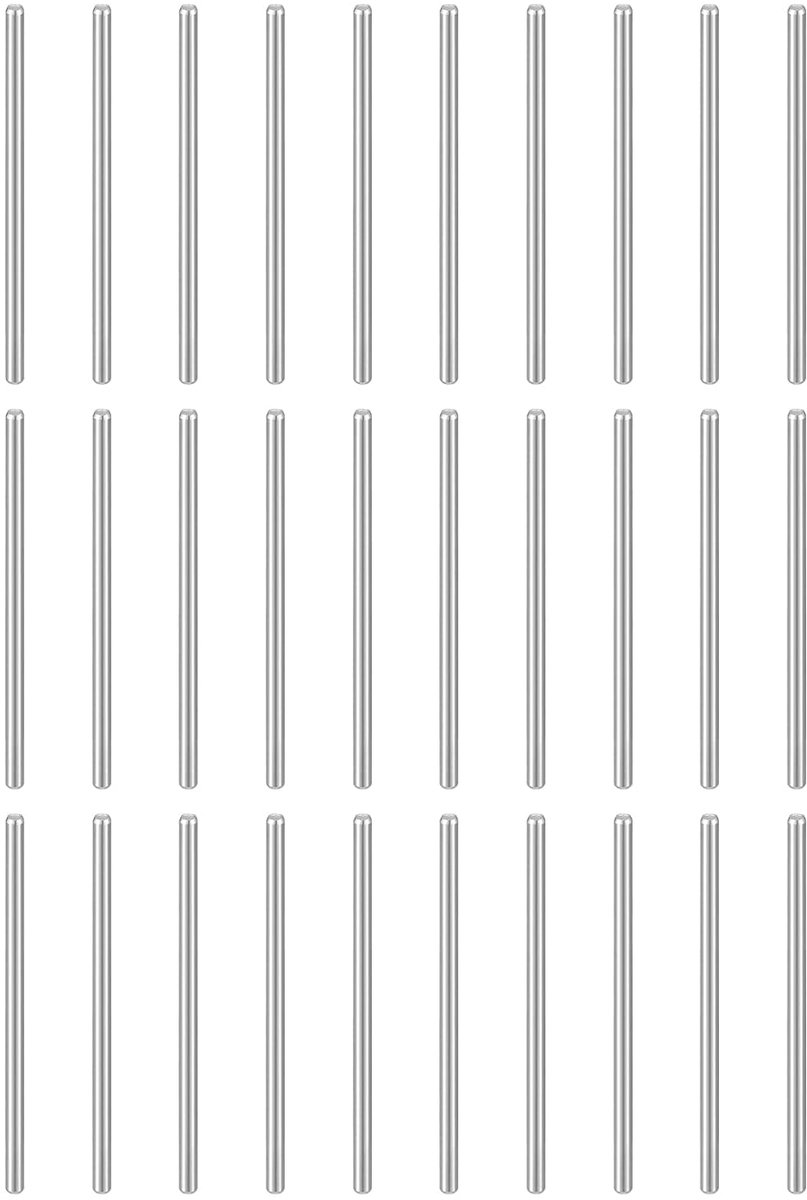 100 stuks pluggen M2, 5 (2 5 mm) x 40 mm, 304 roestvrij staal, cilindrische planksteunpennen, penstang, bevestigingselementen voor metalen apparaten, houten meubels, doe-het-zelf installatie