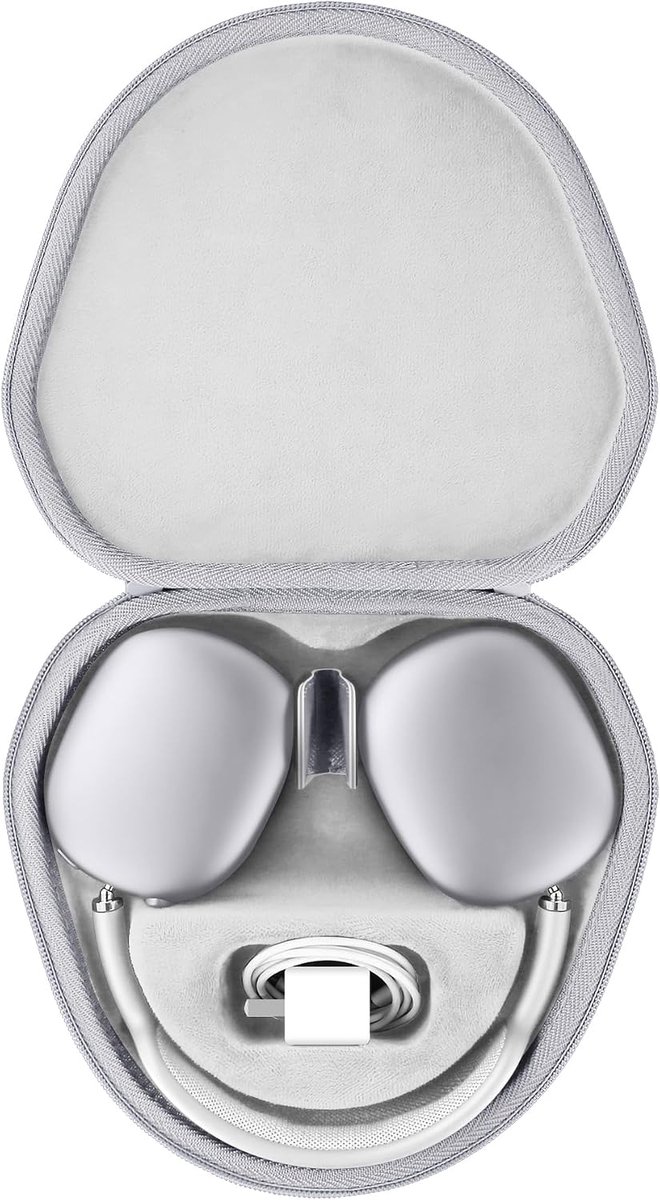 Co2CREA Harde hoes met slaapmodus, vervanging voor Apple AirPods Max 2 / AirPods Max draadloze over-ear hoofdtelefoon (witte hoes)