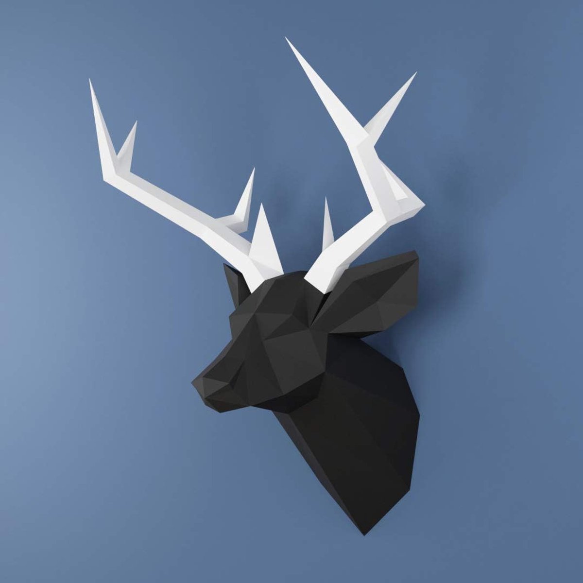 Hertenkop Papercraft kit, Abstrakte Low Poly Animal DIY kits, Woningdecor, kids crafts kits, Cadeau, origami 3D, Papier sculptuur, 3D puzzel, Papercraft set voor volwassenen
