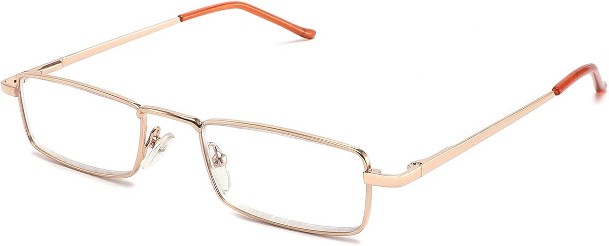 Brillen voor Heren Dames,Blauwlichtblokkerende,Metaal, Zwart,Goud,Lichtgewicht,ME-002, Zwart, Goud
