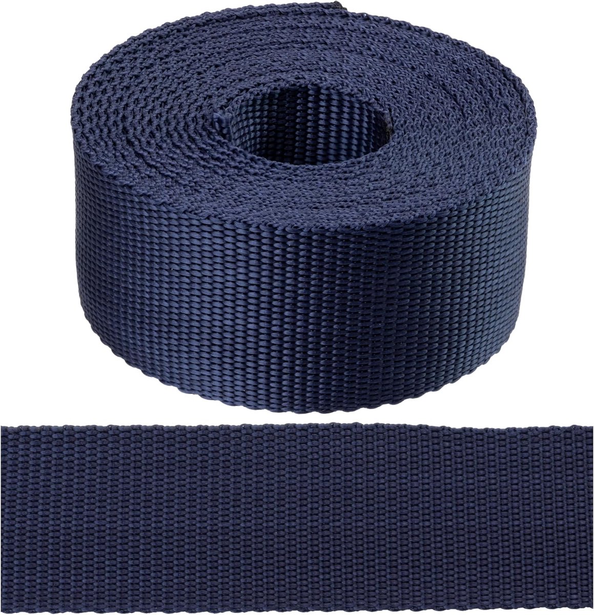 - Polyamide band, kleur donkerblauw, 3 meter | breedte 40 mm | voor naaien, bevestigen, klussen, DIY