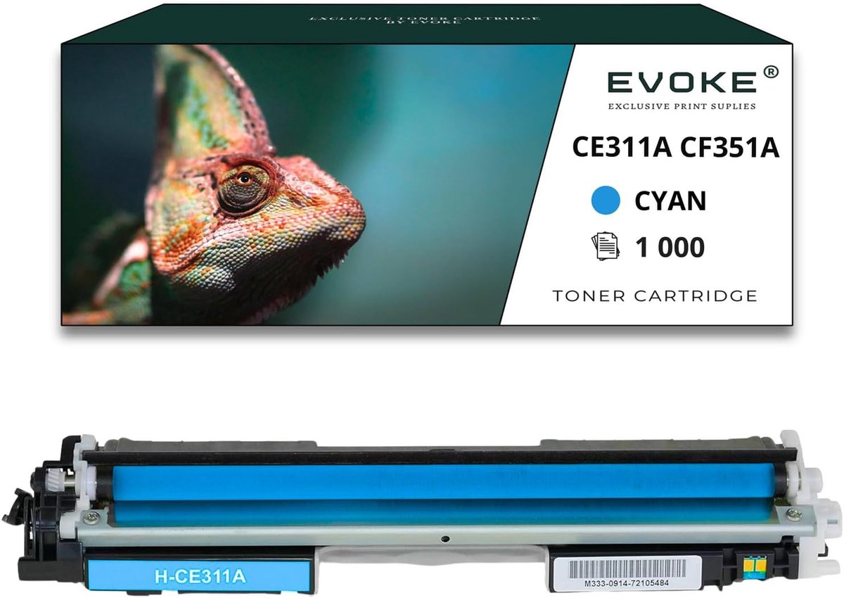 Toner compatibel HP CE-311A CF-351A - Cyaan - 1000 pagina's opbrengst - Langdurige kwaliteit - SnelShoppen