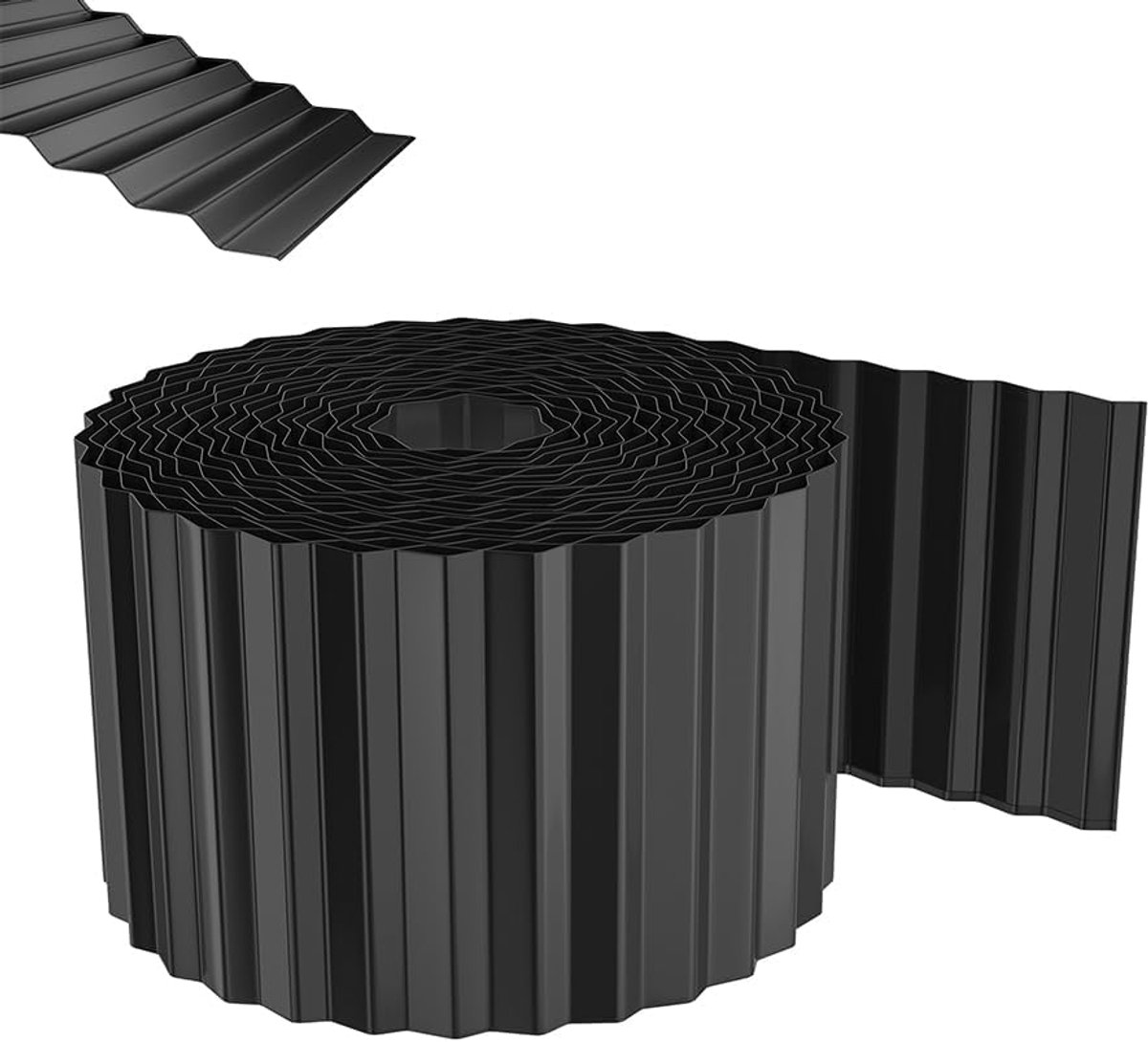 Gazonrand Metaal 10 m, Gegalvaniseerde Golven Perkomranding, 15cm Hoogte, Gazonafwerking Ideaal voor Gazonbegrenzing, Flexibele Perkomranding voor Tuinliefhebbers en Landschapsarchitectuur