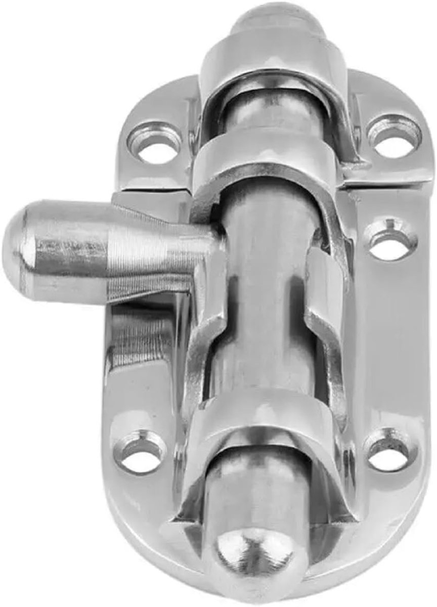 316 roestvrijstalen vatschuifbout -Heavy Duty schuifpoortgrendelbout -veiligheidsdeurslot voor badkamer slaapkamer schuur tuin toilet boot, 3,5/4,5 inch (112 mm)