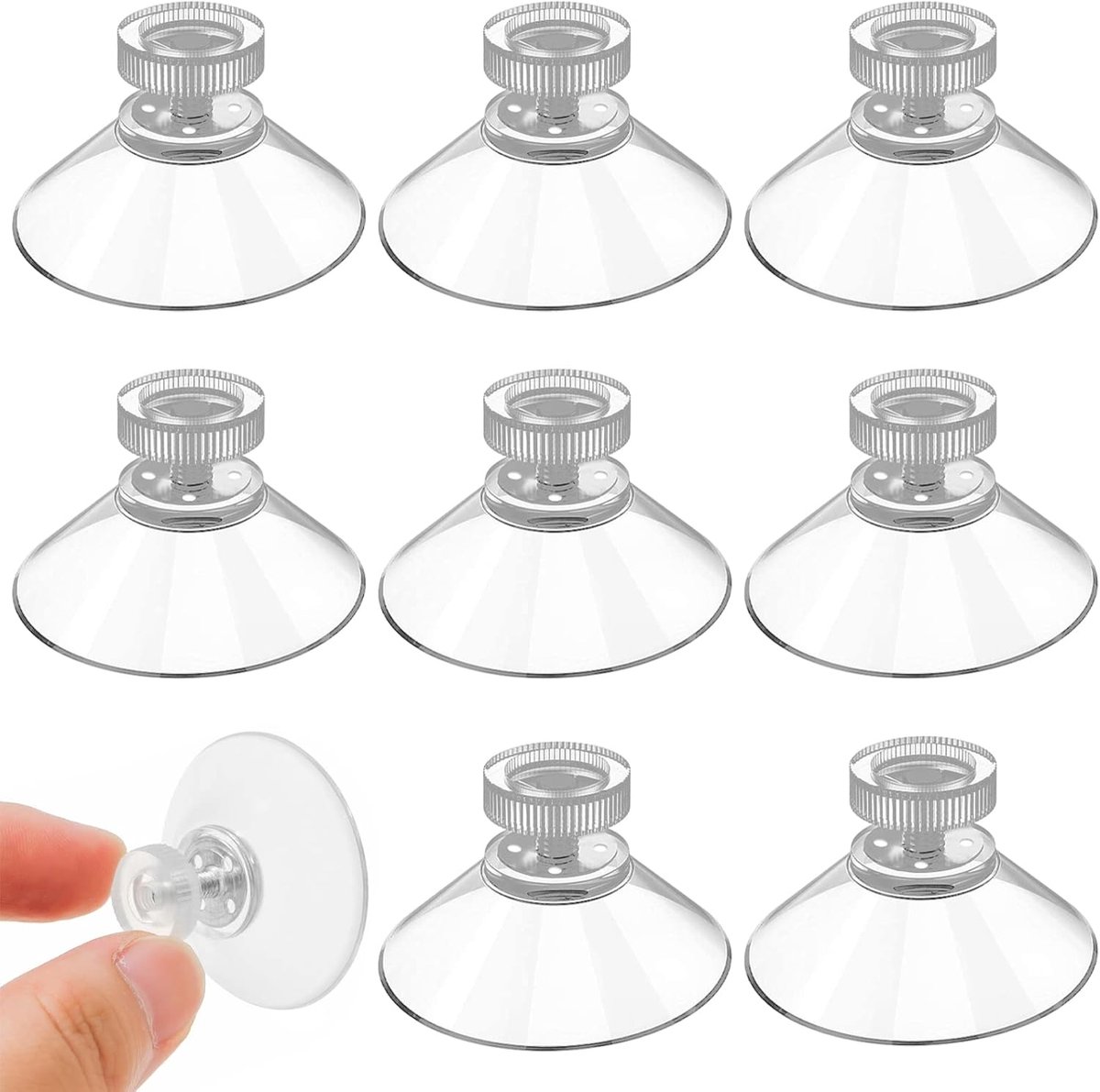 Suction cups 41 mm - transparant PVC - extra sterke zuignappen - ideaal voor badkamer en keuken - SnelShoppen