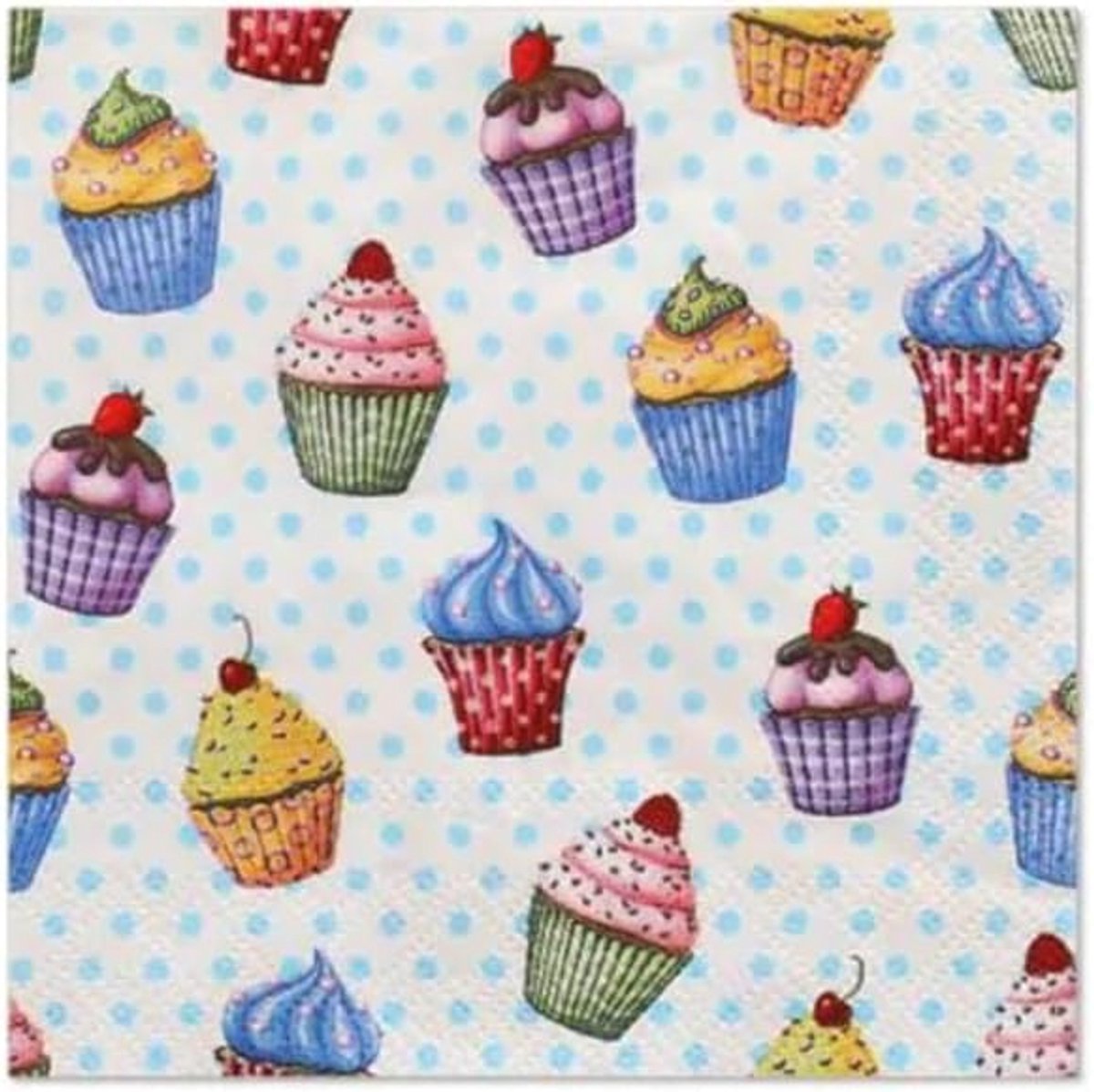 Servetten 25 cm x 25 cm - 3-laags FSC-gecertificeerd - Fete - Perfect voor verjaardagsvieringen - SnelShoppen