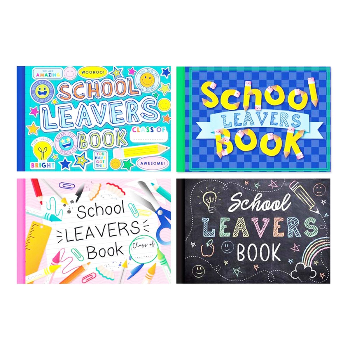 Handtekeningboek school & college - hardcover gewatteerde hoes - blanco notitieboek met lint - ShopVlot