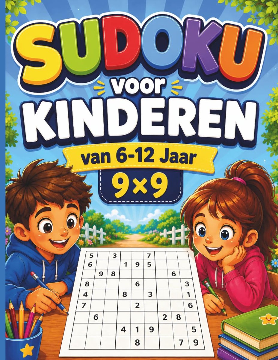 Sudoku voor kinderen 6-12 jaar - 210 puzzels 9x9 - van makkelijk tot moeilijk - leerzaam en leuk - ShopVlot