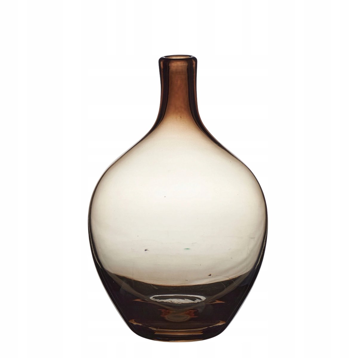 Merkloos Glazen Vaas Bruin 20x14 cm - Decoratieve Vaas voor Bloemen