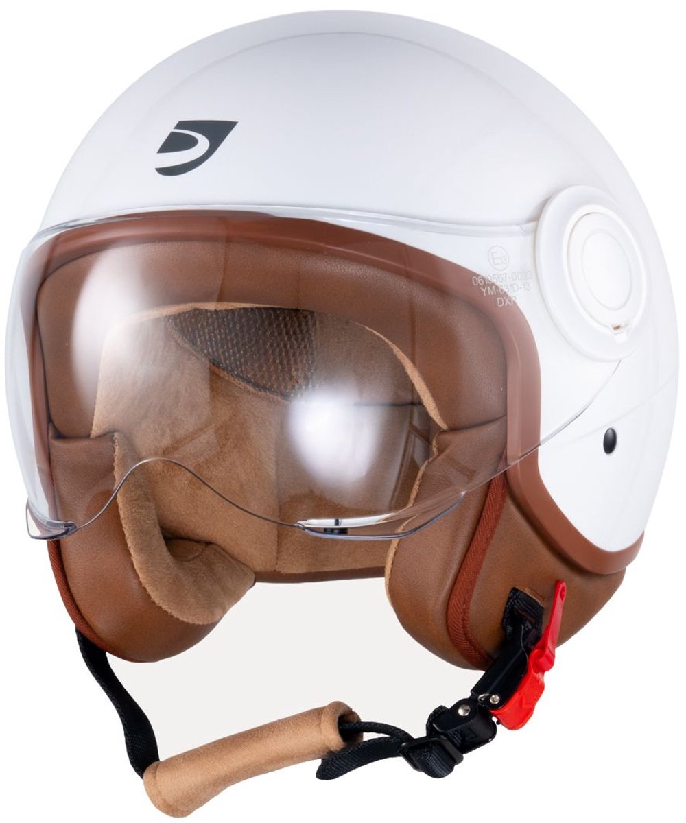 MOTOBLOUZ SKYLAR Scooterhelm - Motorhelm - Jet Helm voor Vespa, Scooter, Motor Brommer & Snorfiets - Wit - M