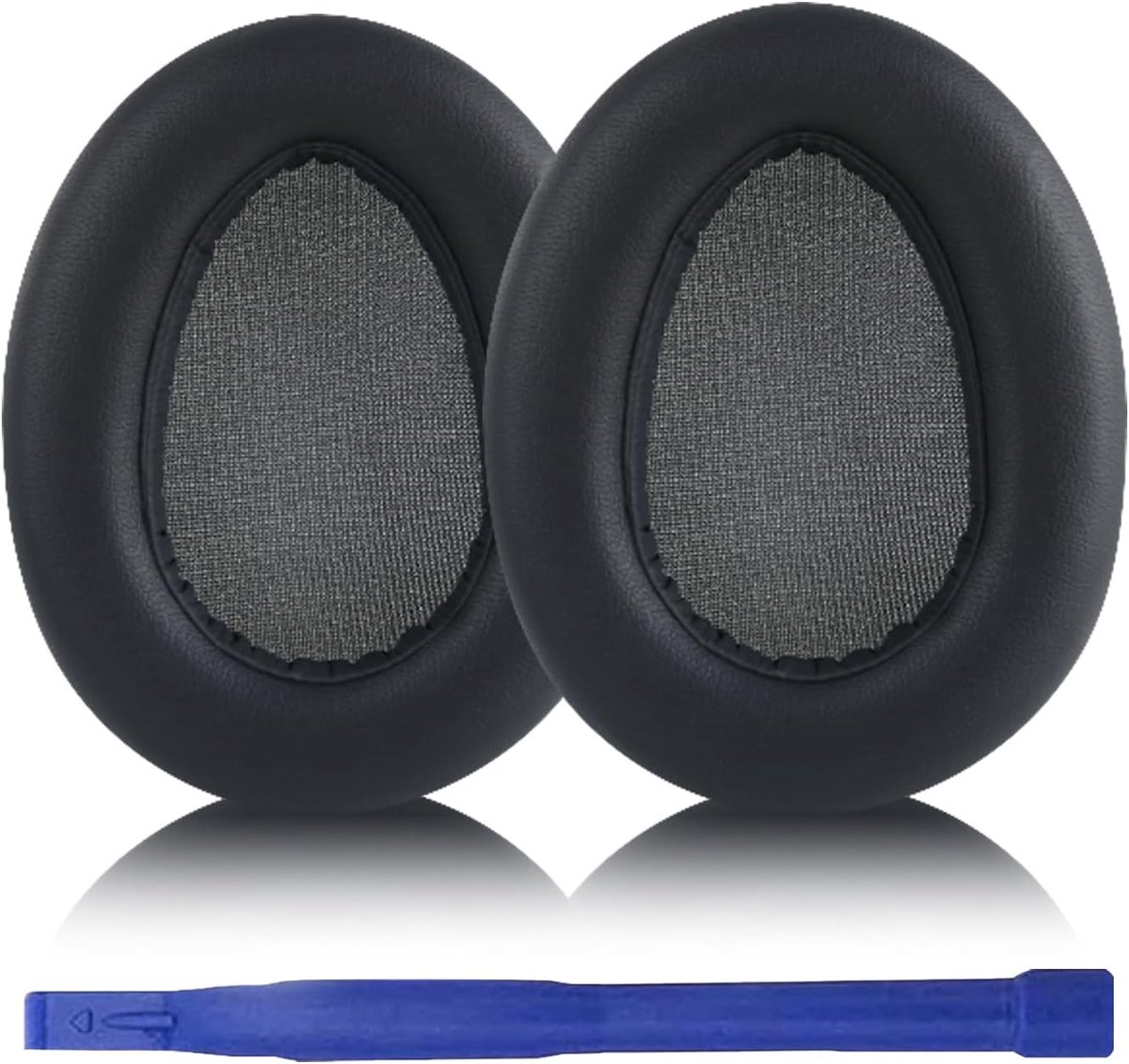 Earpads vervangingsset - zwart - protein leer en geheugenfoam - comfortabel voor langdurig gebruik - ShopVlot