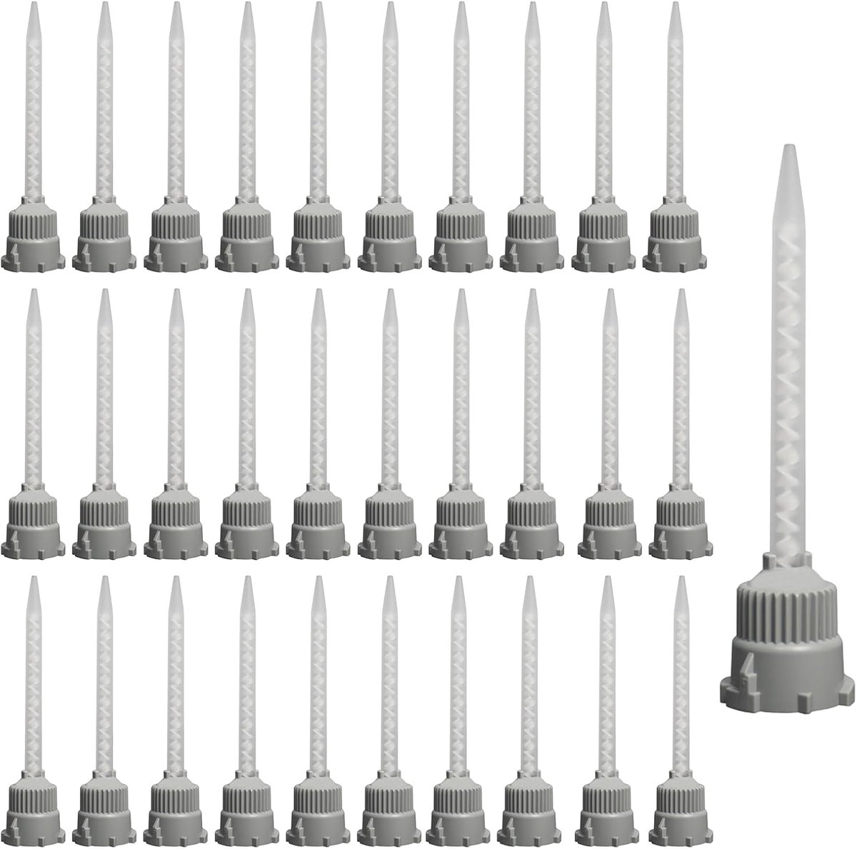 Static mixing nozzles 30 stuks - 1:1 lijm - silica gel - herbruikbaar voor 2K AB lijmpistool - ShopVlot