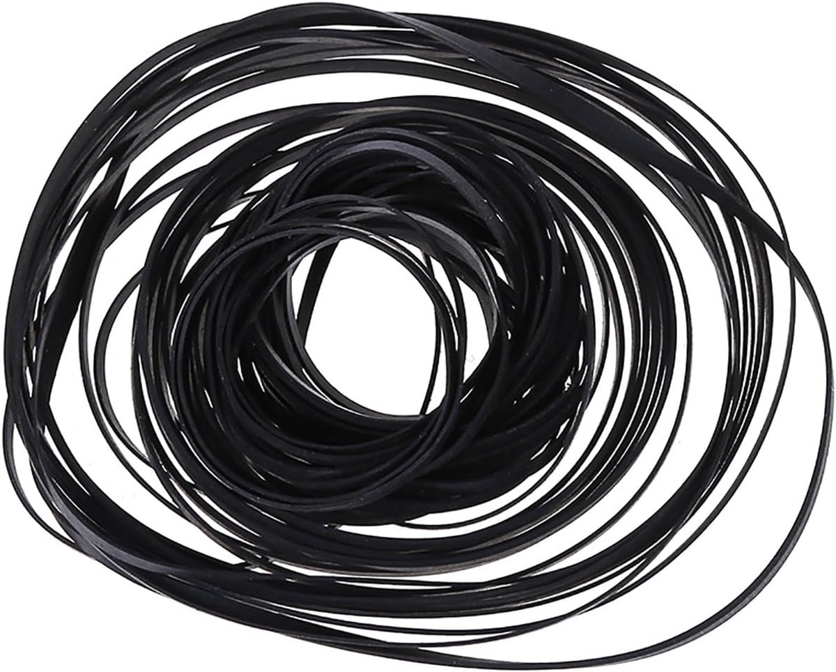 Rubberen banden 2mm breed - 100 verschillende lengtes - slijtvast en duurzaam - vervanging voor tape machines - ShopVlot