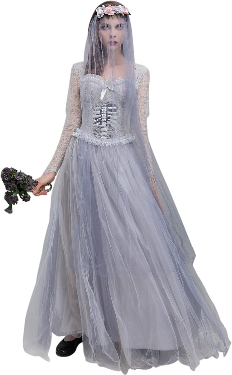 Mini Mesh Dress Halloween - Sweetheart Hals - Rimpel Korte Mouwen - Perfect voor Cosplay - ShopVlot