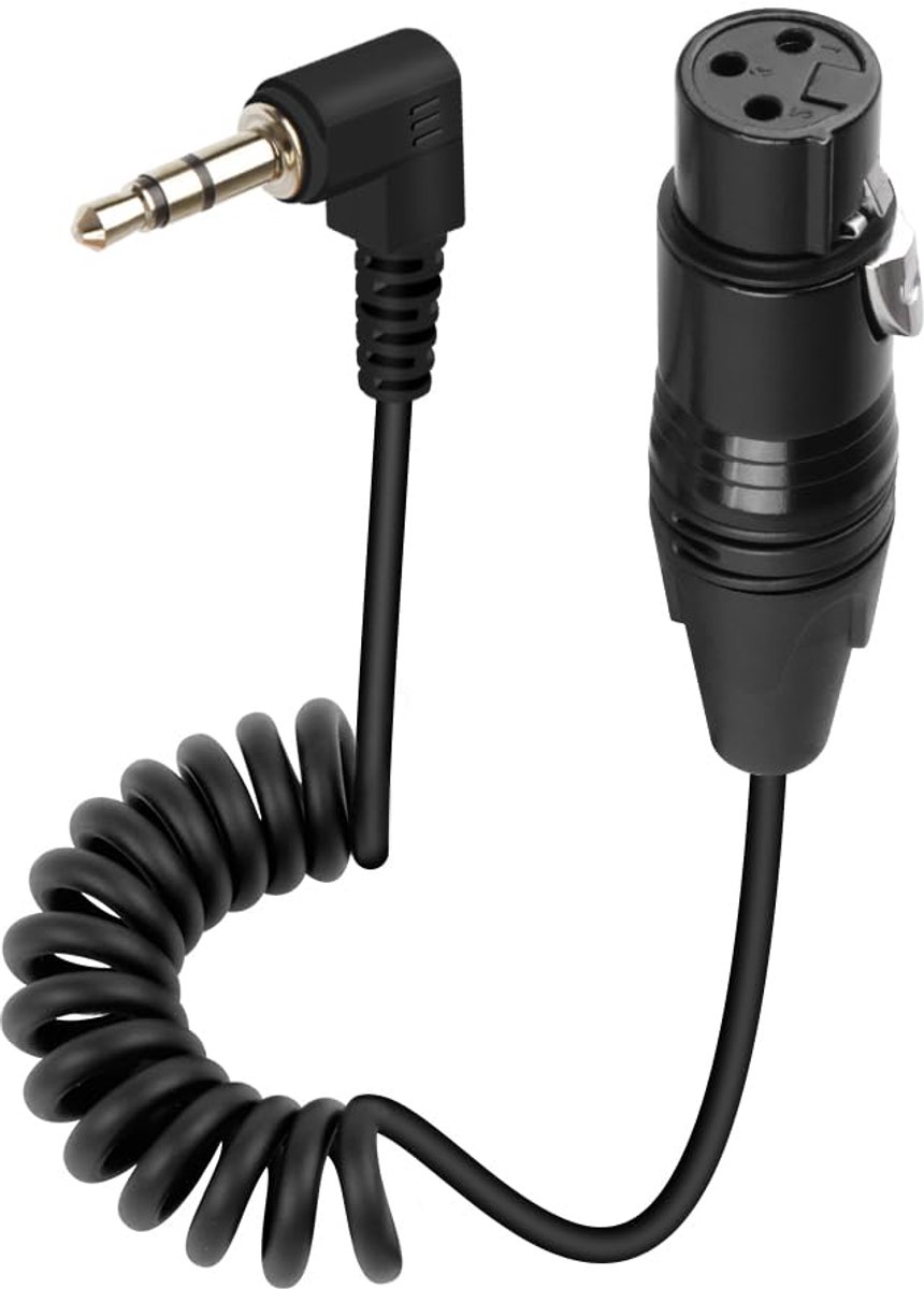 XLR naar 3.5mm audio kabel - 90 graden ontwerp - 1/8 inch TRS stereo plug - ideaal voor microfoons - ShopVlot