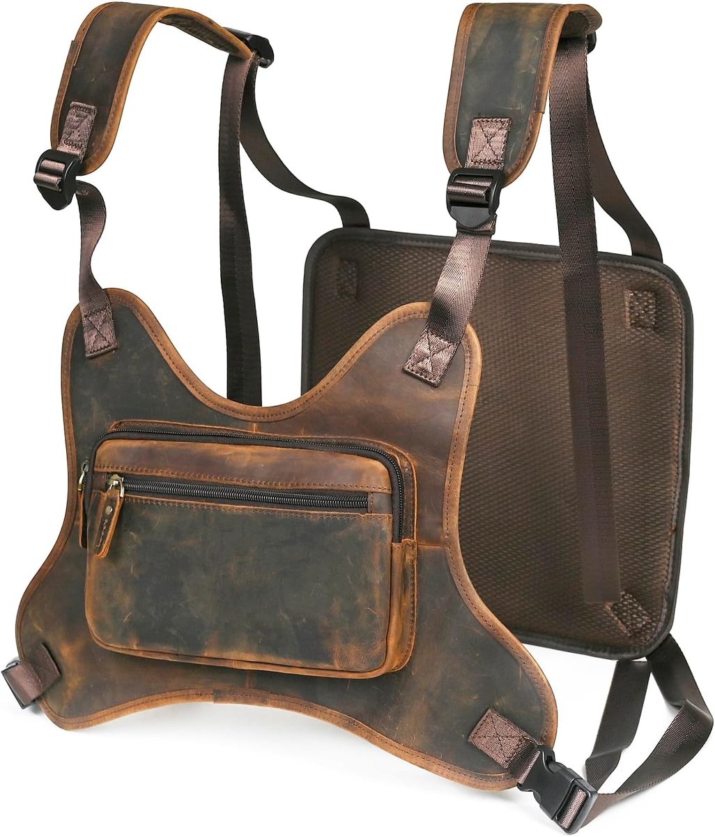 Crossbody Sling Rugzak M - Crazy Horse Leer - Duurzaam en Stijlvol - Ideaal voor Reizen - ShopVlot