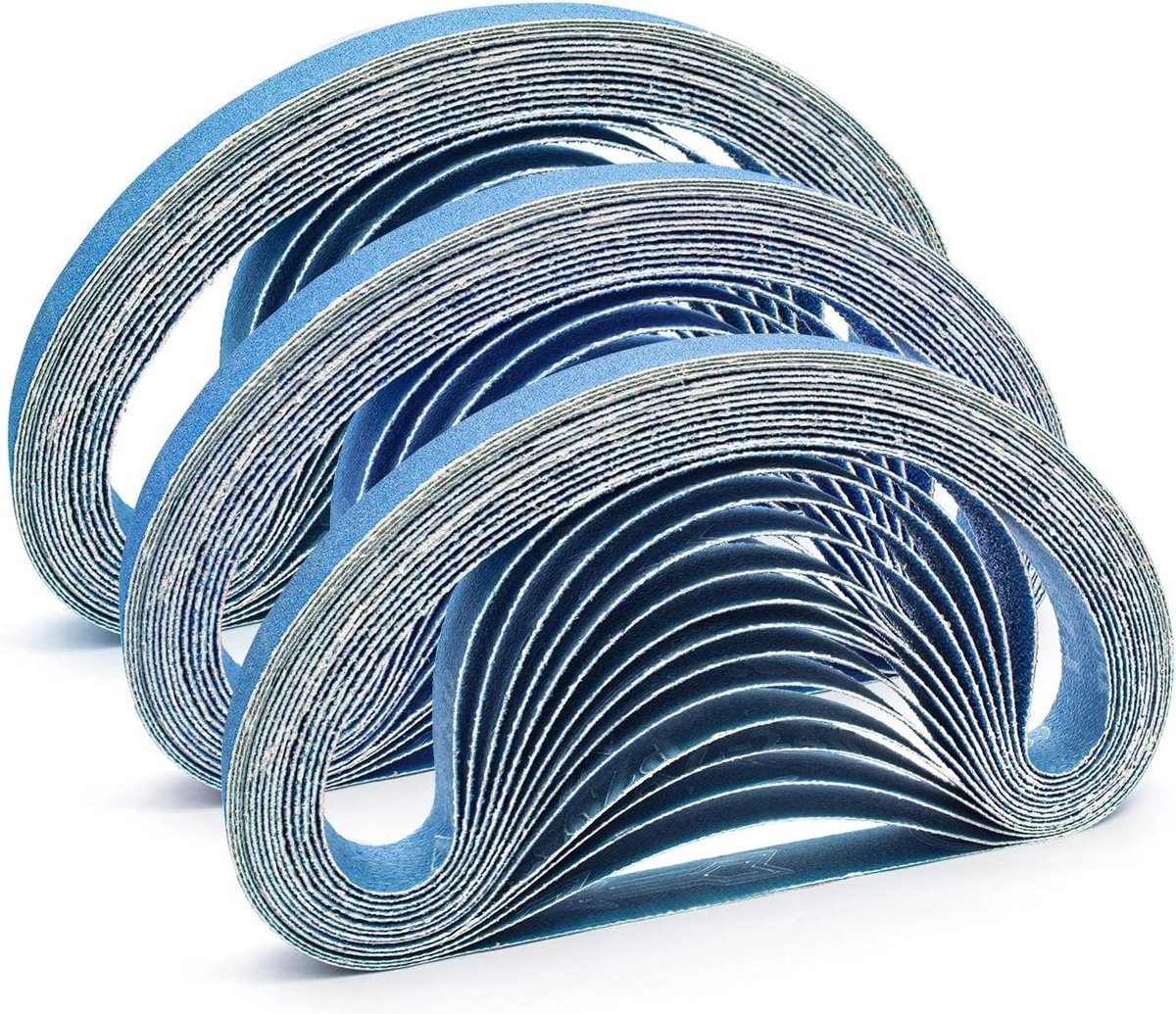 Schuurbanden 20 x 520 mm - 80 grit - hoge kwaliteit zirconium - snel en duurzaam schuren - ShopVlot