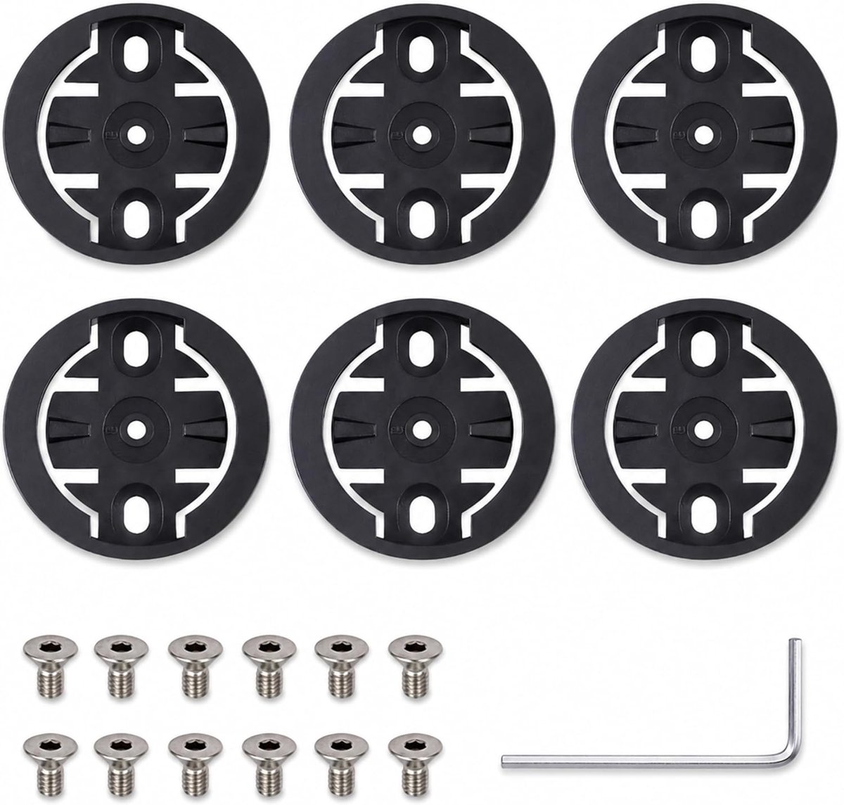 Fietshouder adapter 6 stuks - reserveinzetstuk - voor Garmin fietscomputer - veilige grip tijdens het rijden - ShopVlot