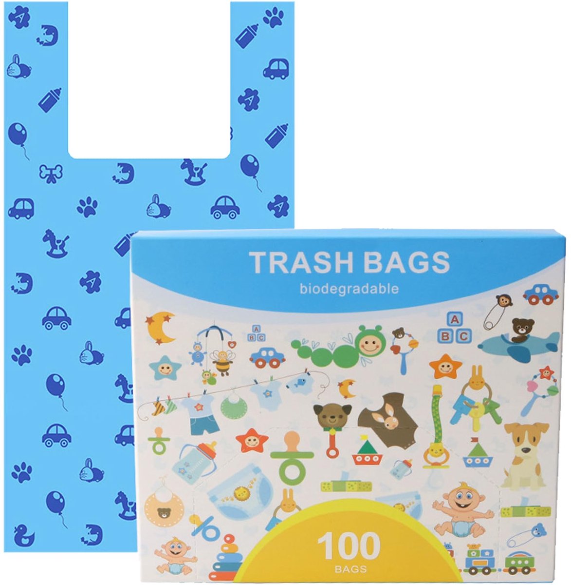 Luierzak wegwerpluiertas - robuuste lavendelluierzak - voor babyluiers - geurwerend en discreet - ShopVlot