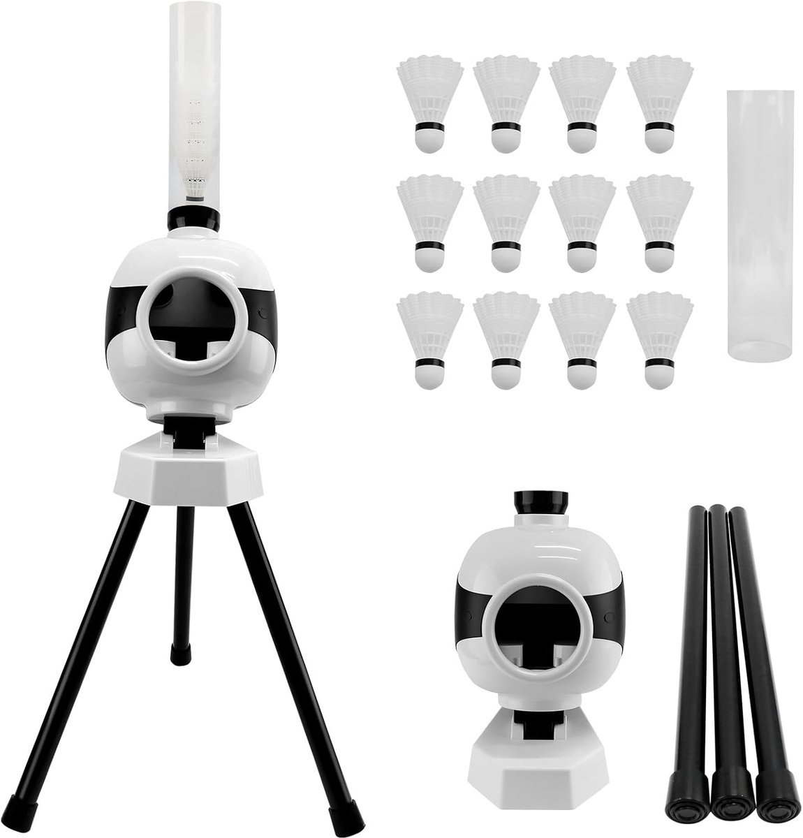 Badminton opslag machine met 12 ballen - automatische afgifte - eenvoudig in gebruik - perfect voor training - ShopVlot