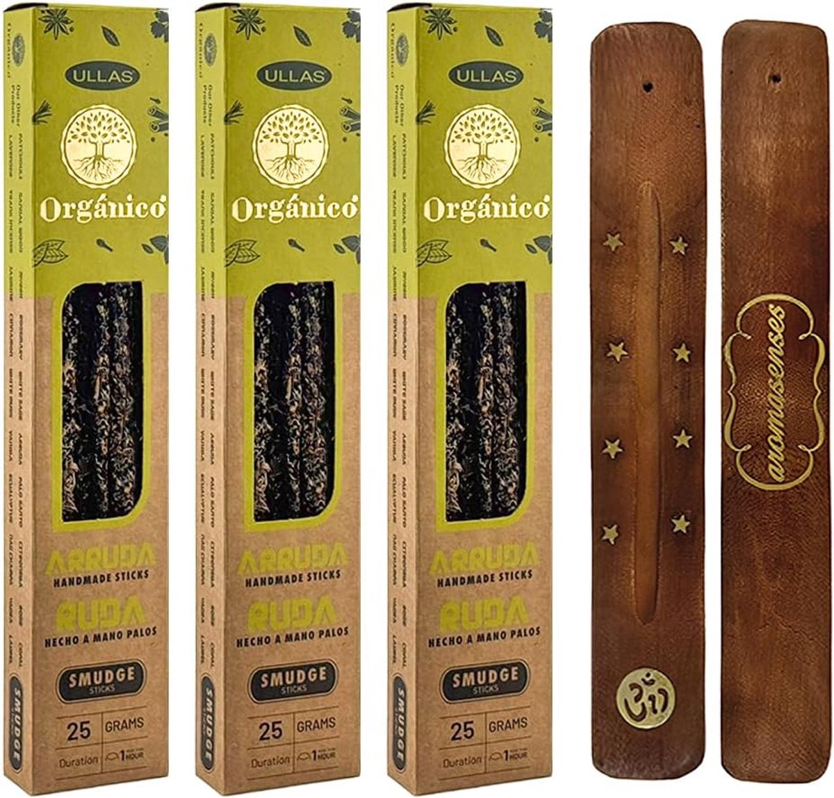 Incense Ullas diamond - set van 3 dozen - 100% natuurlijke wierook - voor energiezuivering - ShopVlot