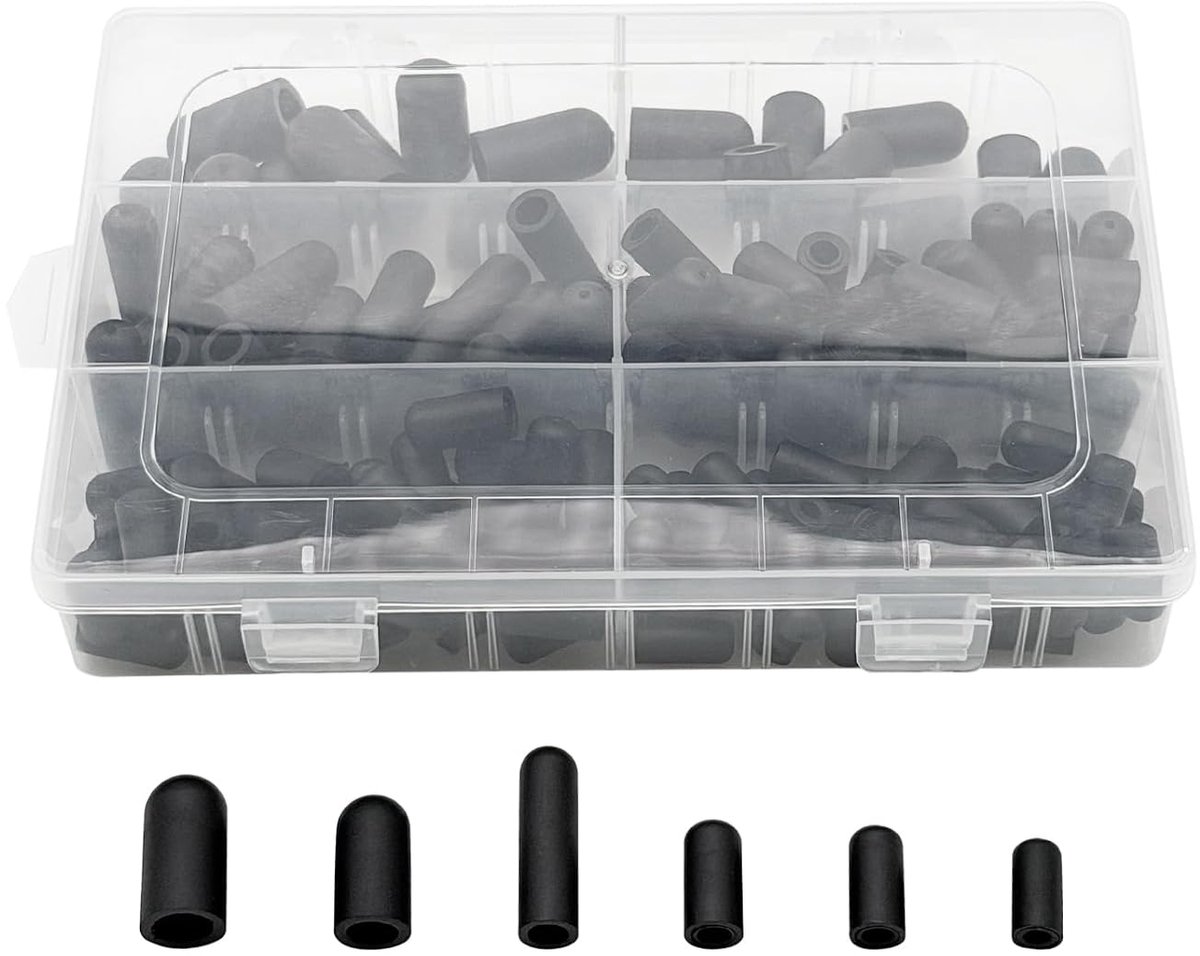 Vacuümdoppen assortiment 160-delig - rubber - voorkomt vacuüm lekken - voor carburateurs - ShopVlot