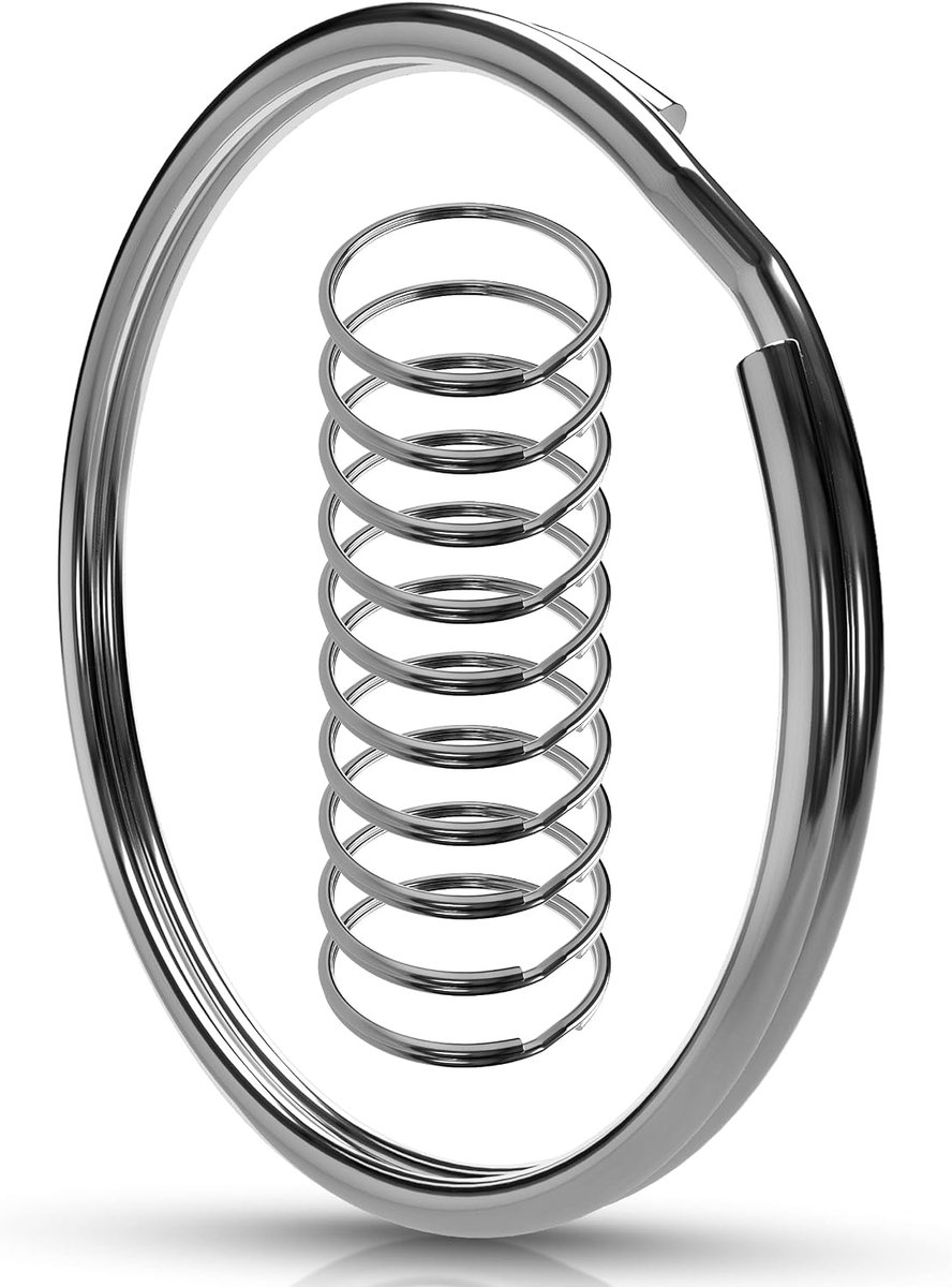 XXL sleutelhanger 50 mm - nikkel-geplateerd - robuust en stabiel - ideaal voor meerdere sleutels - ShopVlot