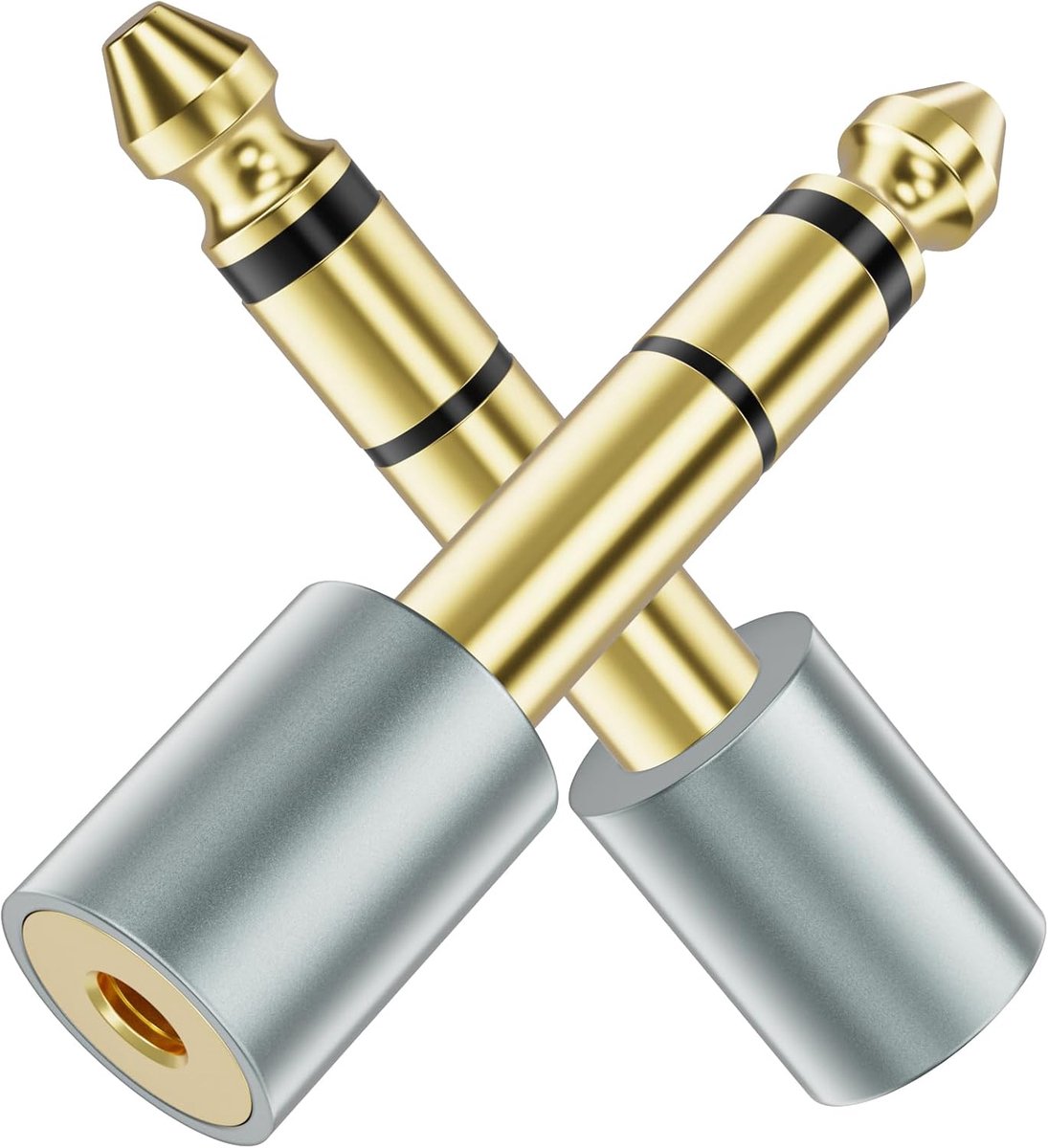 Audio Jack Adapter 6,3mm naar 3,5mm - 2Pack - Stereo hoofdtelefoon aansluiting - Ideaal voor muziekinstrumenten - ShopVlot