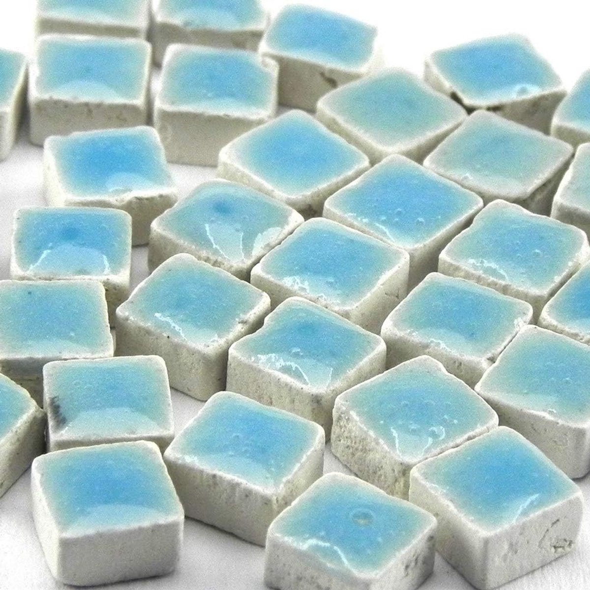 Mosaic-Minis 5x5mm - pastel turquoise - 500 keramische microstenen - ideaal voor decoraties - ShopVlot