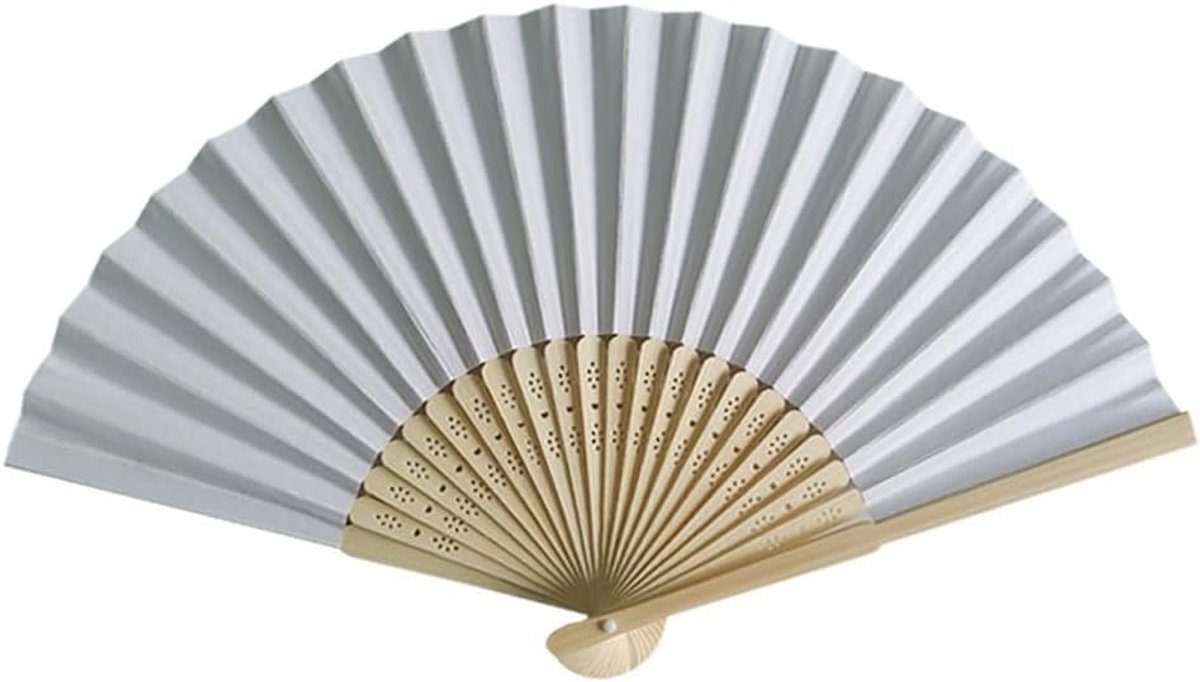 Vouwbare Handventilator Wit - Huwelijksventilator - Persoonlijkiseerbaar - Perfect voor Bruiloftdecoratie - SnelShoppen