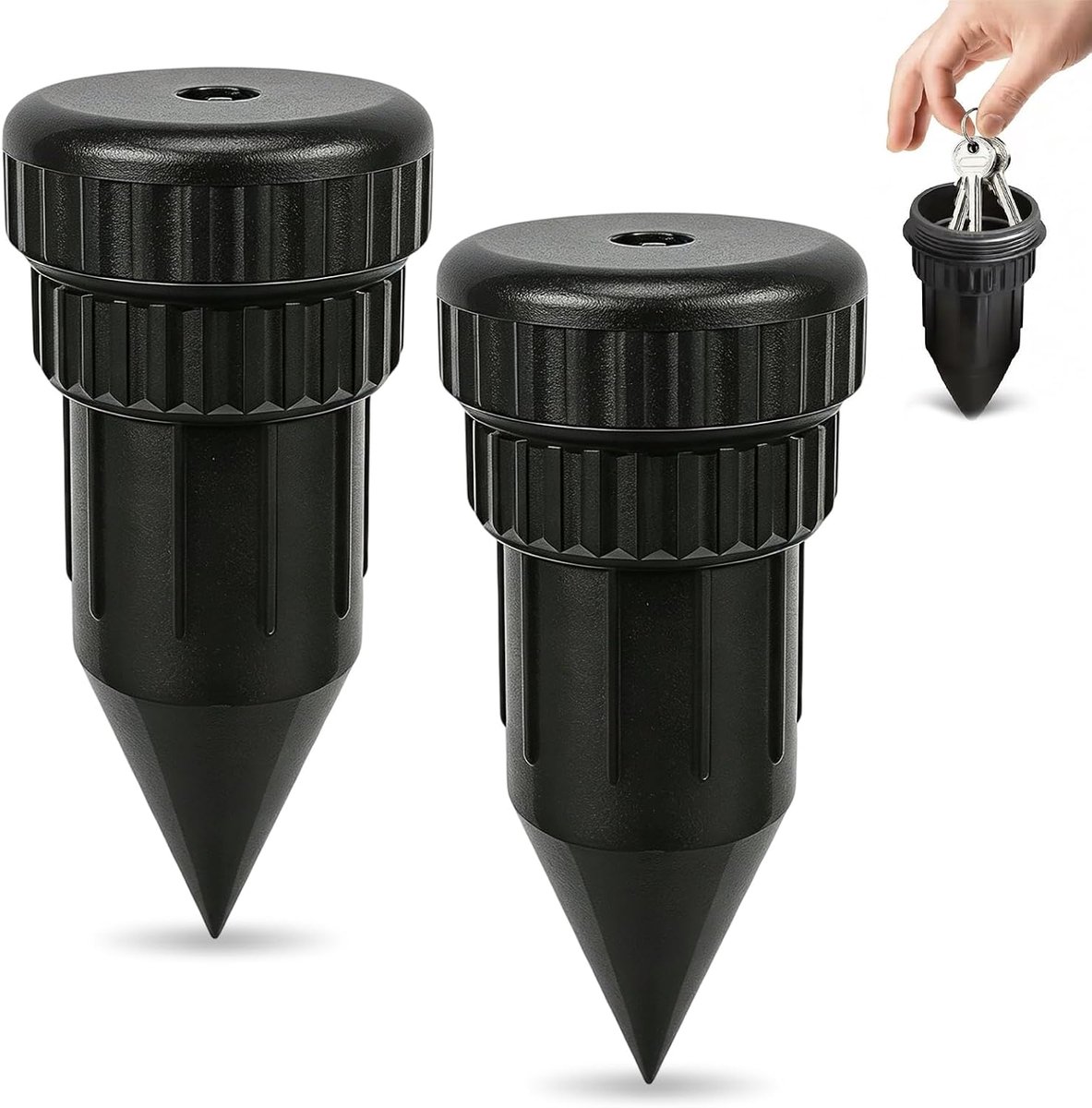 Geheime verstopplaats watermondstuk 3,5 x 4,8 x 9,5 cm - kunststof sleutelkluis voor buiten - veilig voor tuin en erf