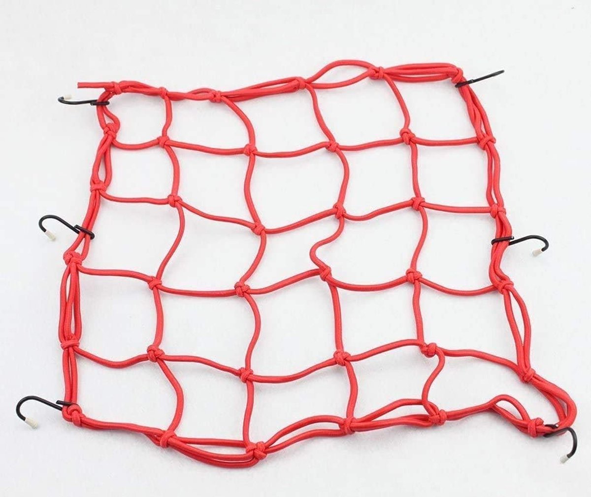 Motorfiets Cargo Net 12" x 12" - Heavy Duty Bungee - 6 Verstelbare Haak - Ideaal voor Lasten Bevestigen - SnelShoppen