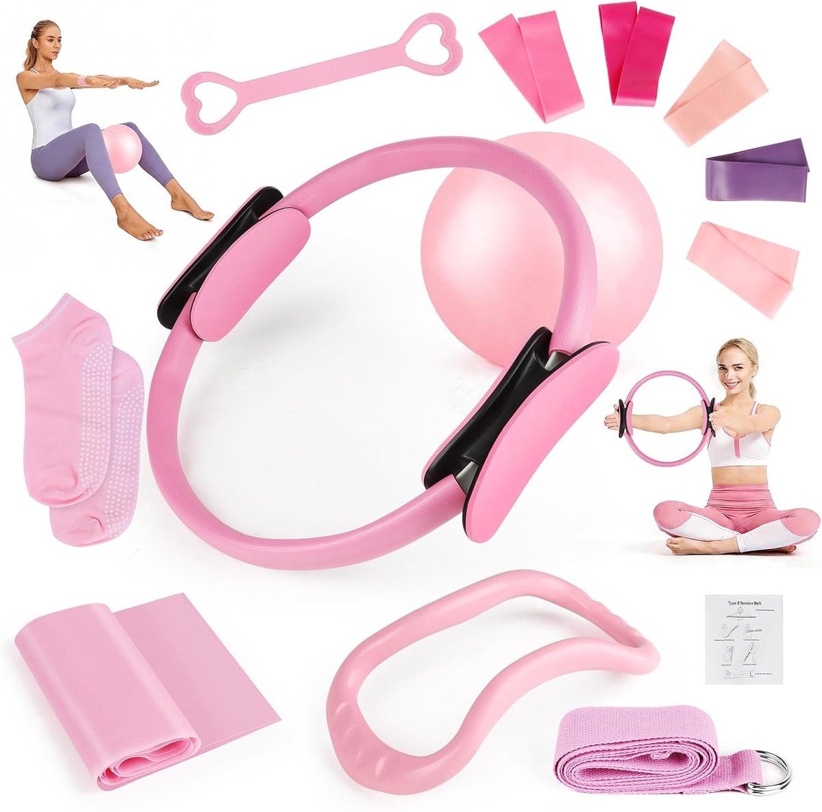 Pilates Essential Kit - Complete set - Inclusief accessoires - Ideaal voor thuisgebruik - SnelShoppen
