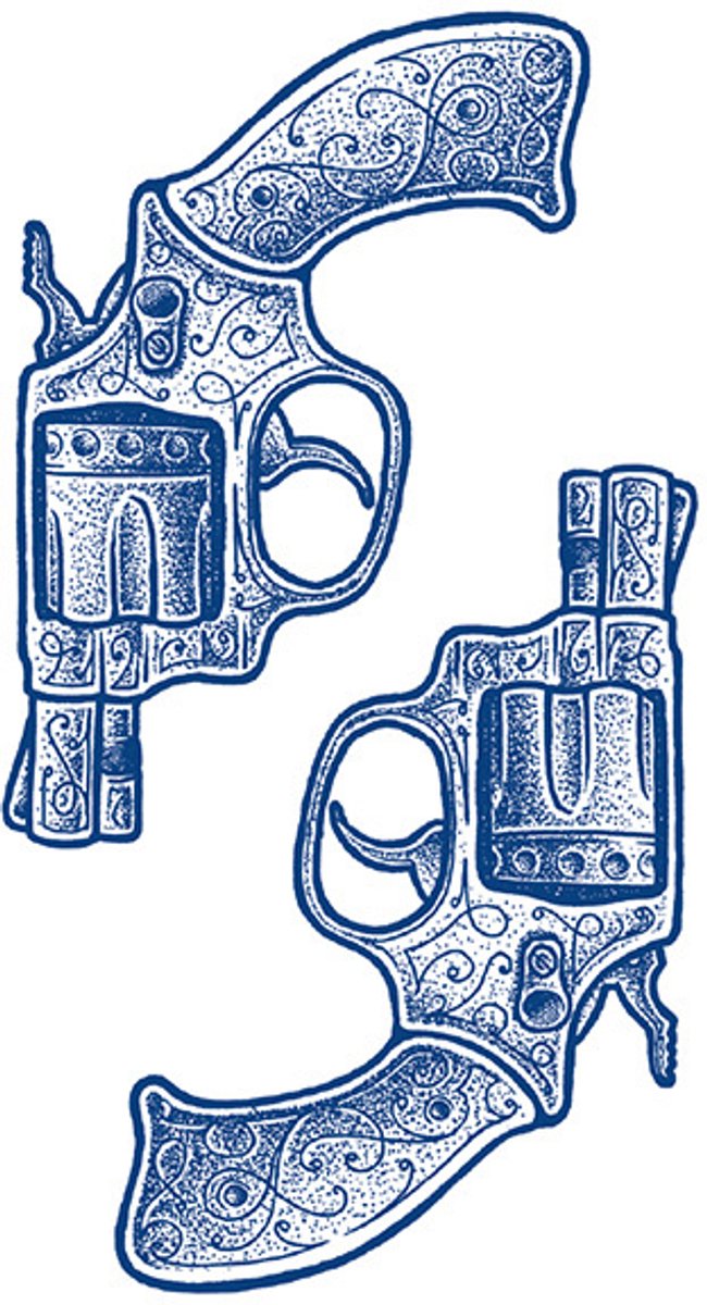Tijdelijke tattoo Rebel Revolvers 2 weken