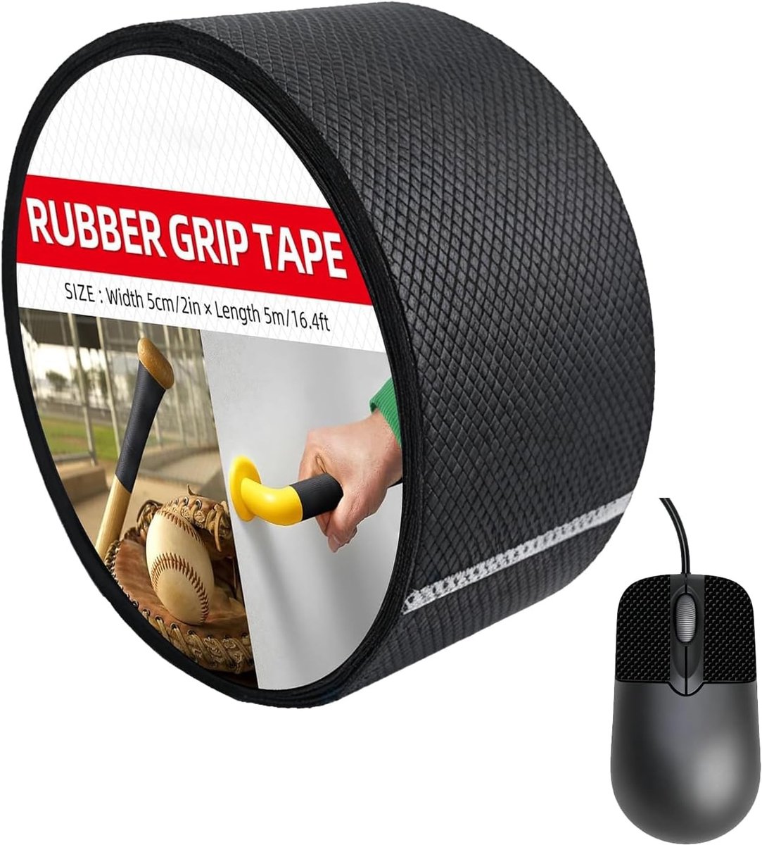 Antisliptape 5 cm x 5 m - Zwarte PU-gripband - Waterdicht en slijtvast - Voor trappen en leuningen - SnelShoppen