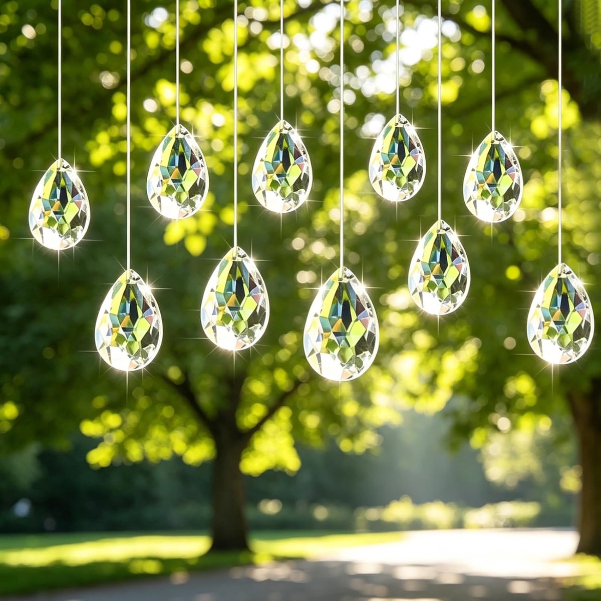 Zonvanger kristal 30mm - set van 10 - K9 glas - perfect voor raambecoratie - SnelShoppen