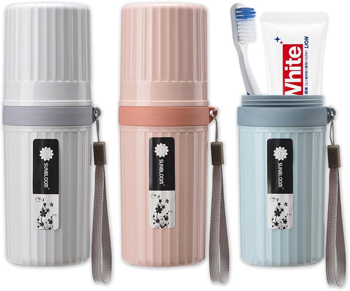 Tandenborstel reistasje 3-delig - waterdichte pouch - multifunctioneel - perfect voor onderweg - SnelShoppen