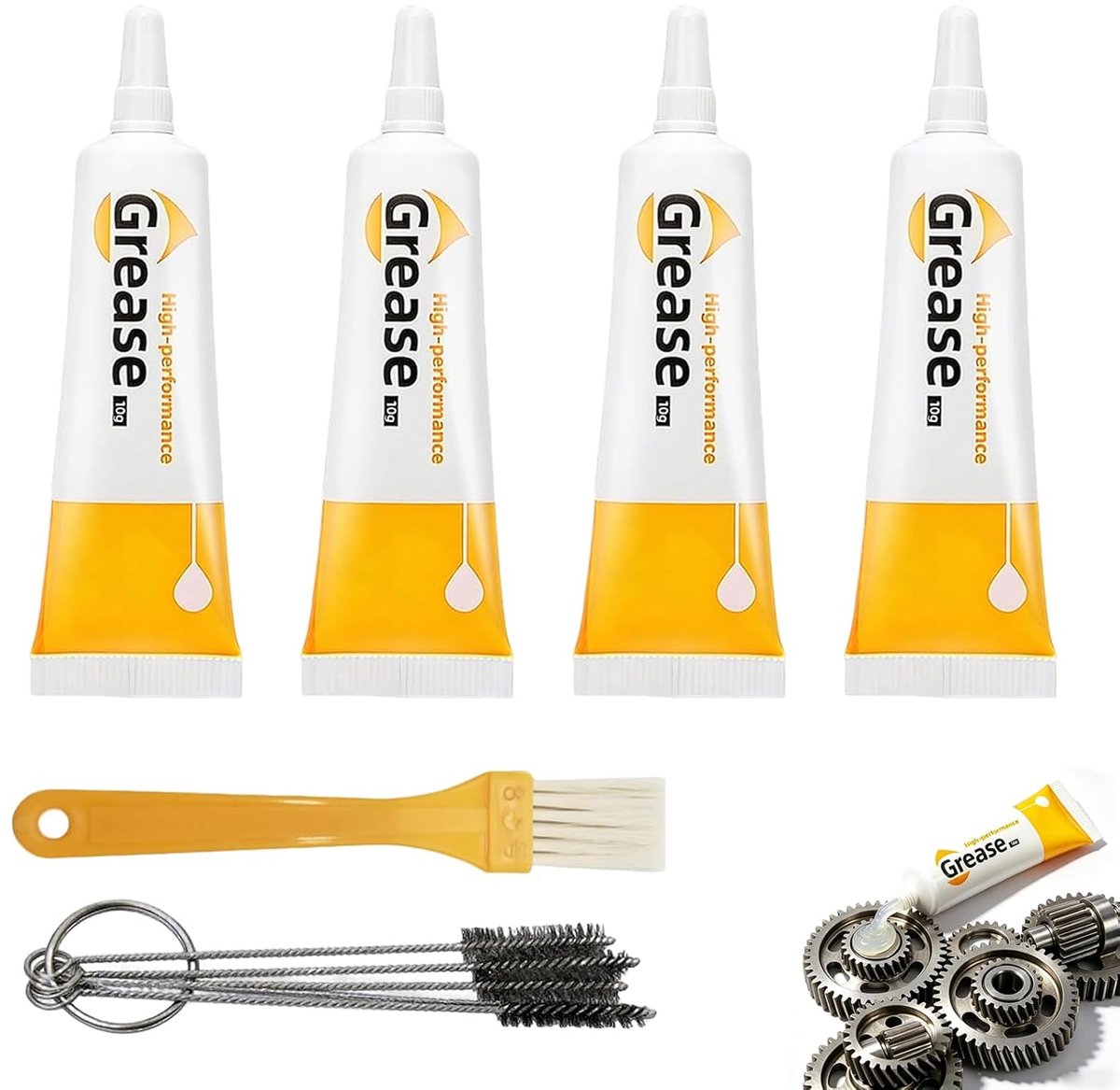 Multifunctioneel vet set 4 stuks - siliconenvet - borstels inbegrepen - ideaal voor 3D-printers - SnelShoppen