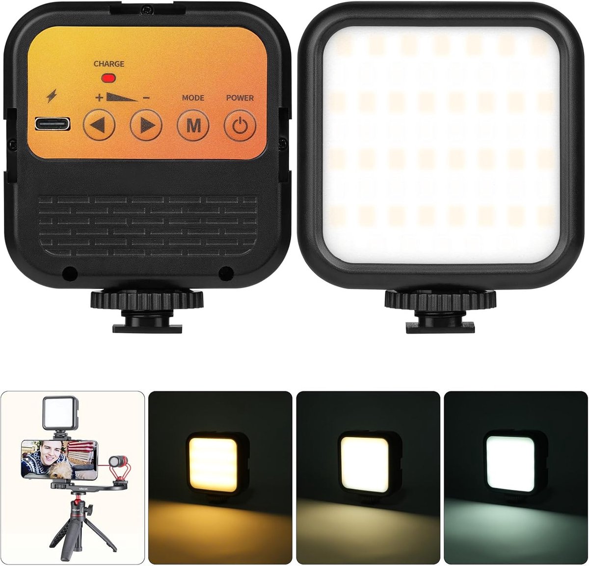 Fotolamp - Compact en lichtgewicht - Zacht en niet-verblindend - Perfect voor vloggen - SnelShoppen