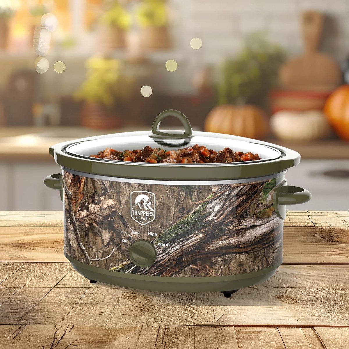 Ovale Slowcooker Pan - Crockpot Stoofpot - Langzaam Koken - 7 Quart Capaciteit - 7 Quarts - Groen – foto 3