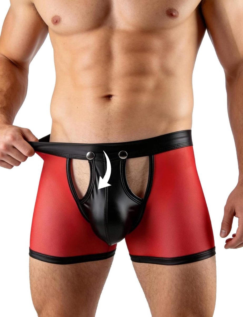 Boxershorts voor mannen Large - Faux leer - Sexy ondergoed - Verleidelijke uitstraling - SnelShoppen