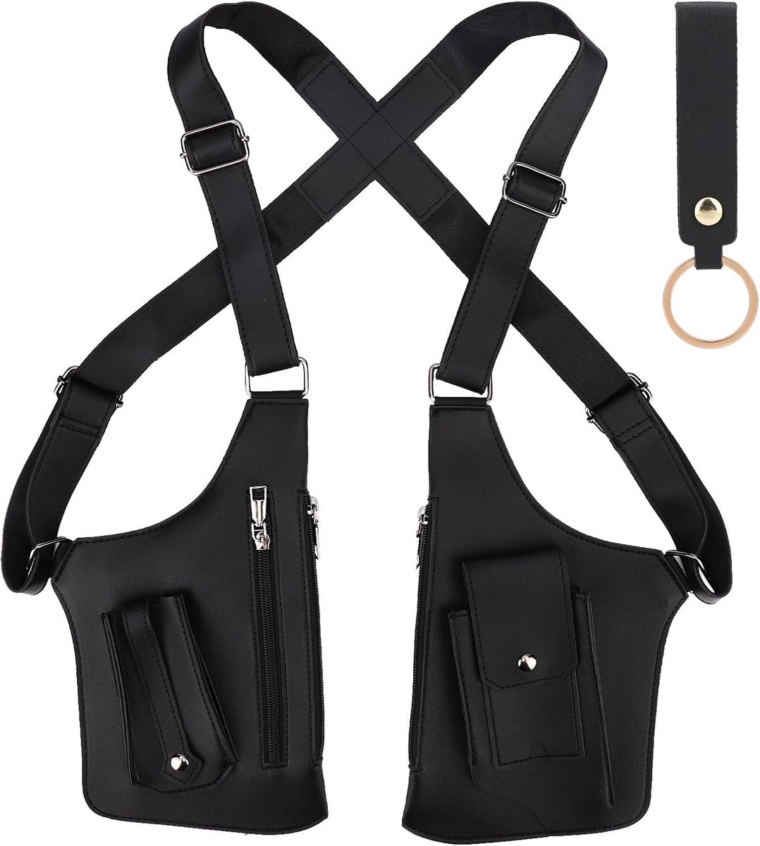 Schoudertas voor Onder de Arm - Leren Portemonnee met Verborgen Verstelbare Strap - SnelShoppen