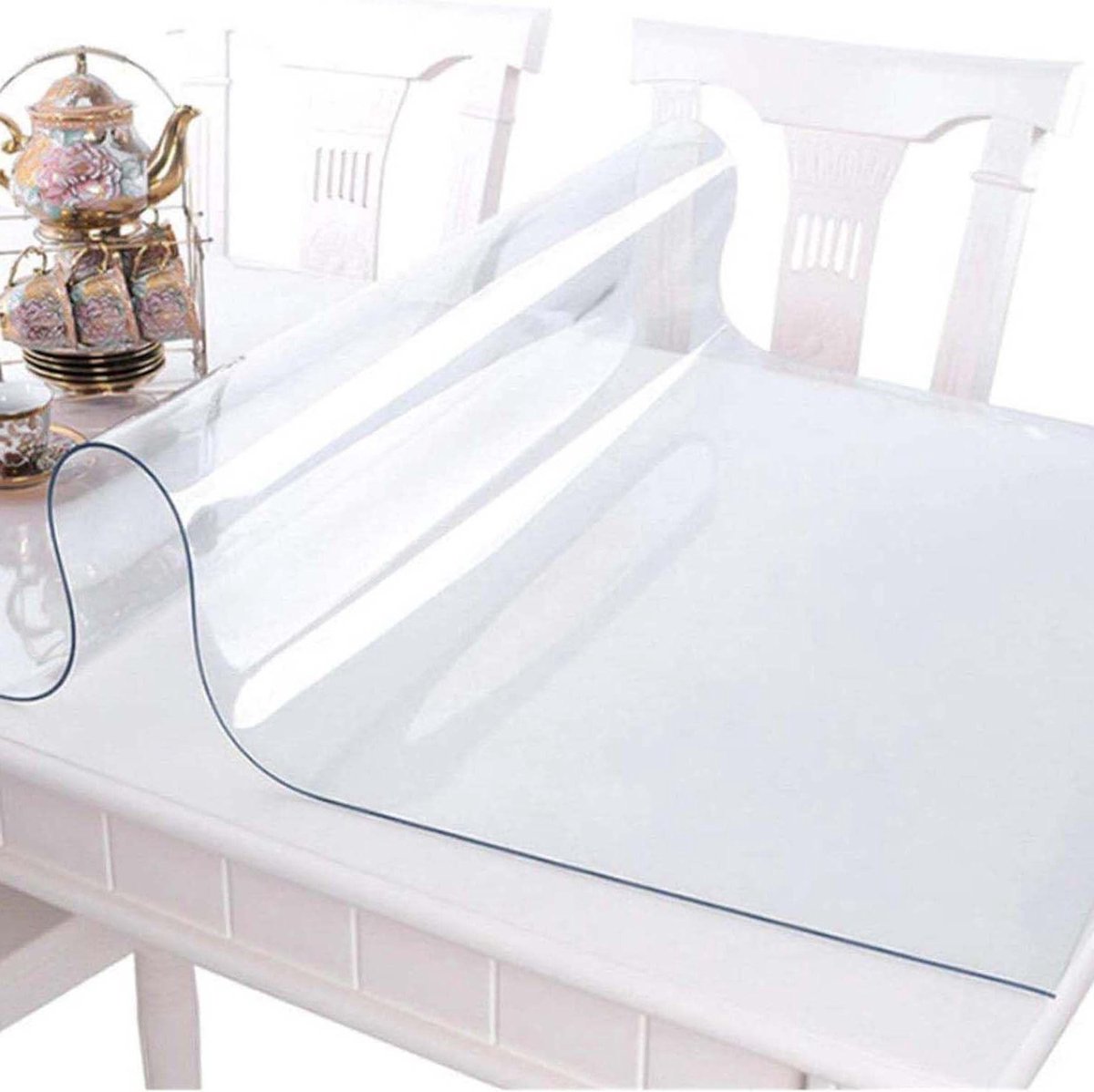 Tafelkleed Rechthoekig - Tafelbeschermer Plastic - Tafel Beschermen - Waterdicht Krasbestendig - 75x80 cm - Transparant