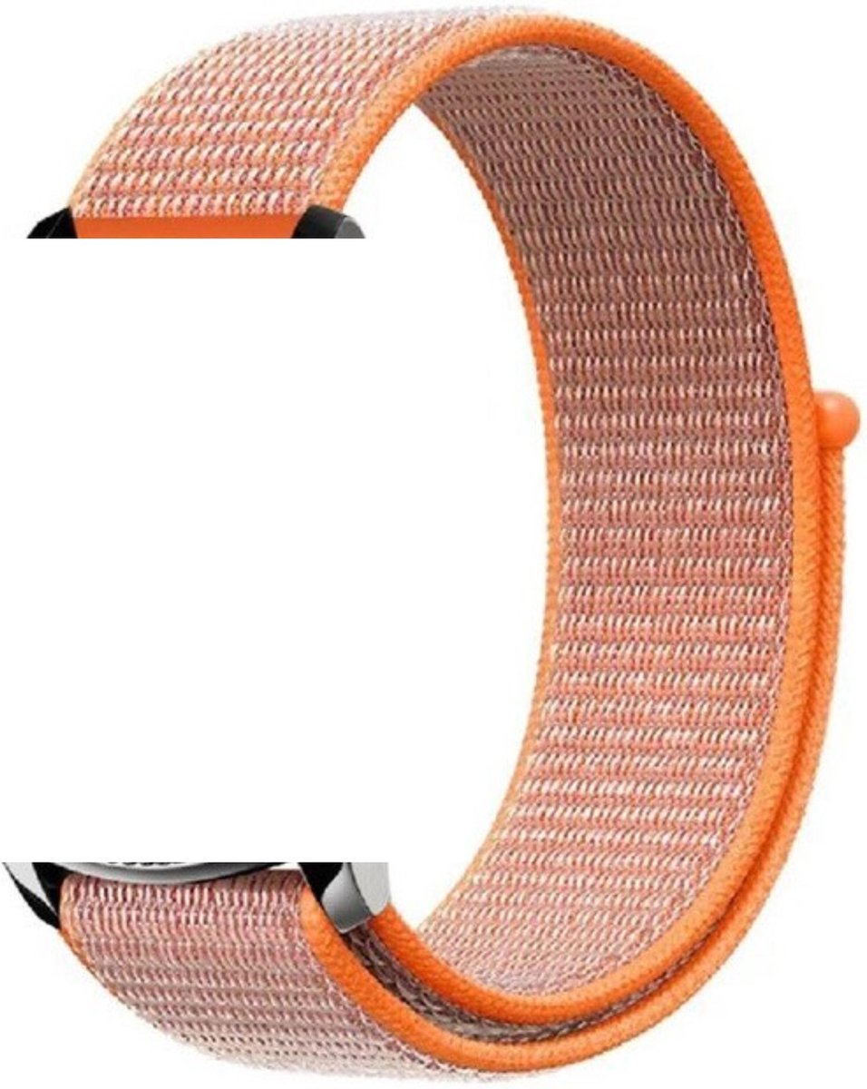 KELERINO. Nylon bandje geschikt voor Samsung Galaxy Active / 42 MM - Lichtoranje