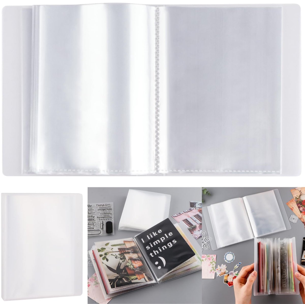 A6 fotoalbum transparant - 40 pagina's - voor stansvormen - ideaal voor creatief verzamelen - SnelShoppen