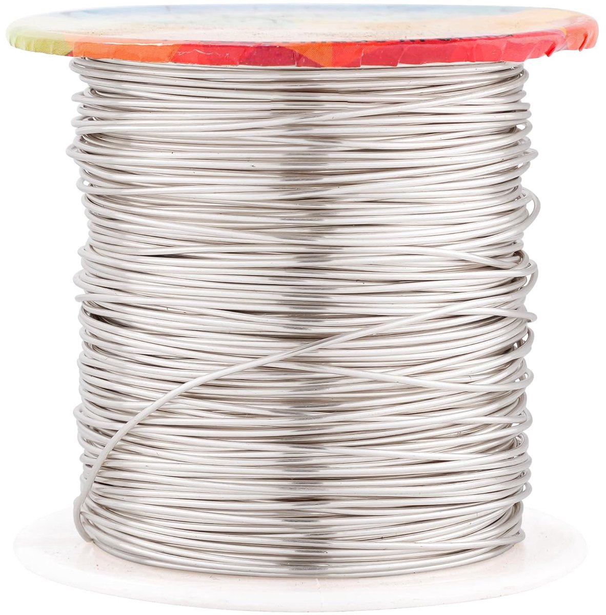 Draad, aanslagbestendig, dikte 20/0,8 mm, draden voor het maken van sieraden, spinnen en handwerk (zilver) | Zilveren draadkabels van koperdraad voor het maken van sieraden, draden en knutselen