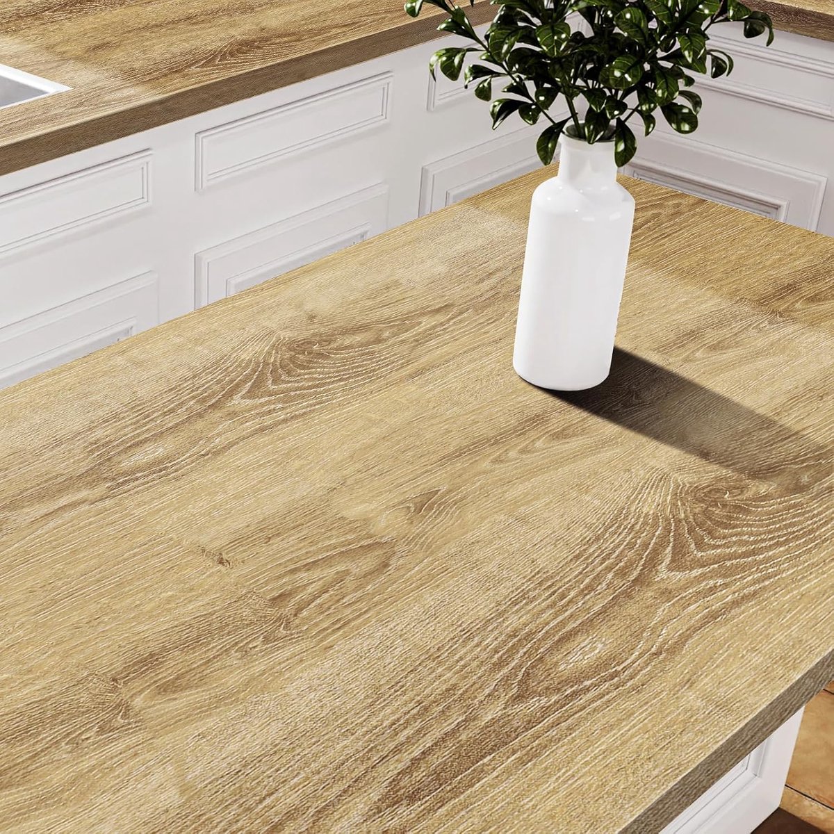 Plakpapier voor meubels, keuken, hout, bruin, 40 cm x 400 cm, plakfolie voor meubels, zelfklevend behang, houtcoating, muursticker, pvc-coating voor spatborden, waterdicht